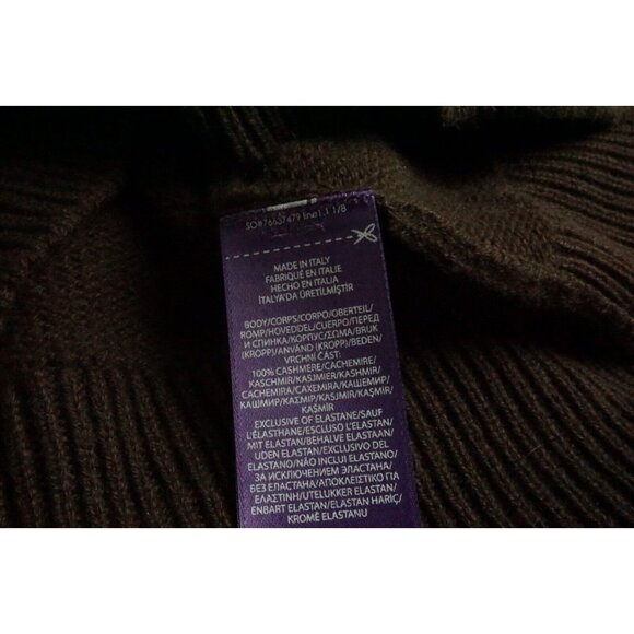 Ralph Lauren Purple Label RLPL Brown Turtleneck 100% Cashmere Sweater L NEW - Picture 5 of 5